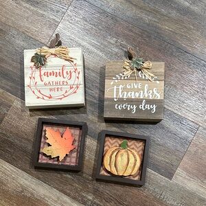 Autumn Themed Decorative Blocks